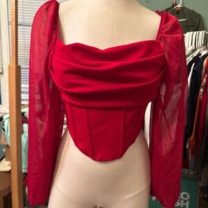 Elegant Red Women's Top